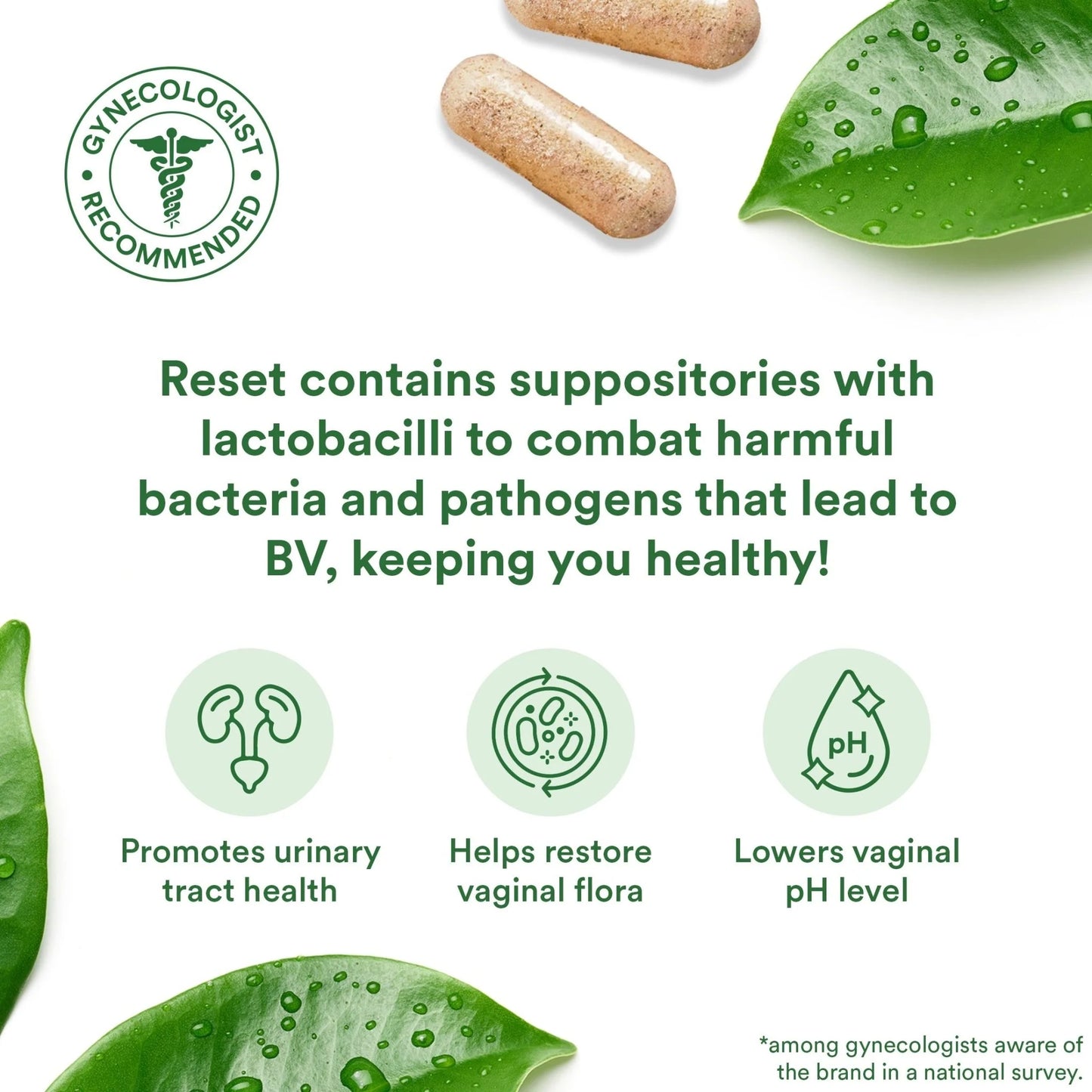 Reset Homeopathic Vaginal Suppository 3 Pack
