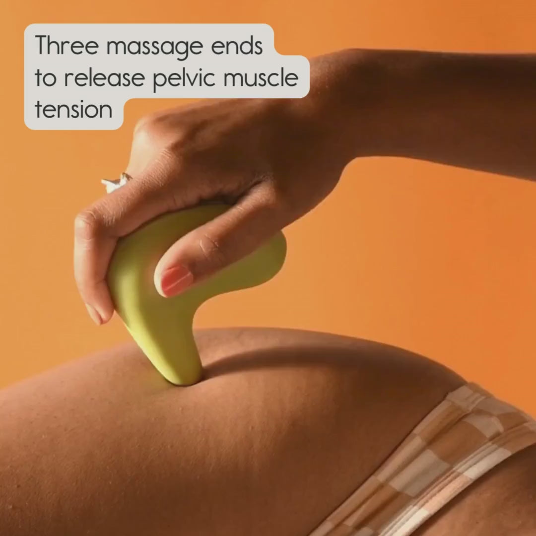 Three massage ends to release pelvic muscle tension