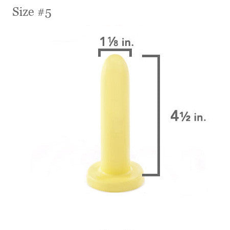 Soul Source Silicone Vaginal Dilator, yellow size #5